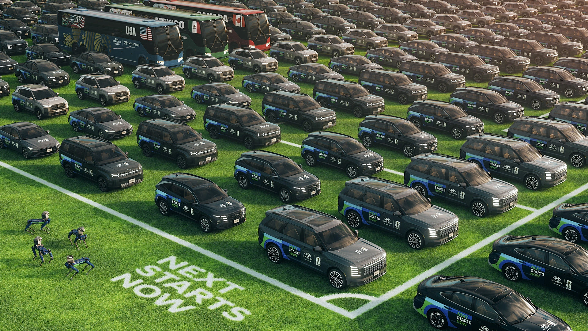 Hyundai Motor despliega la mayor flota de movilidad y robótica en la historia de la Copa Mundial